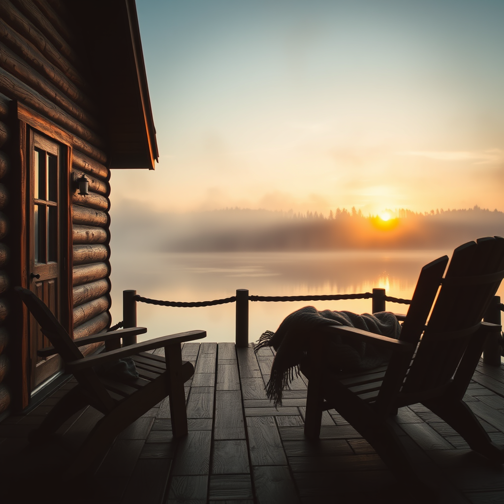 FLUX schnell result for prompt 2 atmospheric landscape cabin terrace