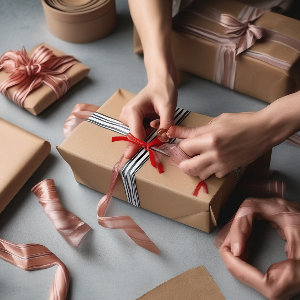 SDXL Base result for prompt 3 weakness check gift wrapping hands